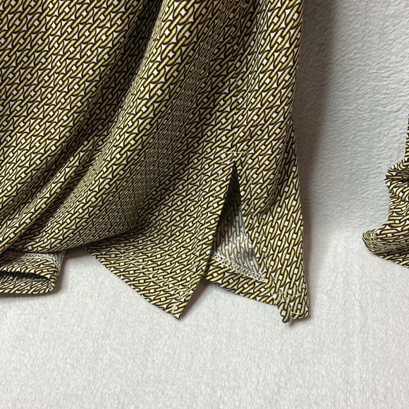 NWT Michael Kors 1/4 zip patterned long sleeve blouse size extra large - Picture 4 of 7